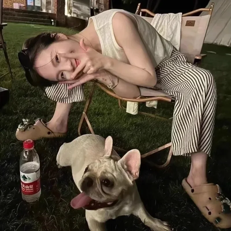 النوم السراويل النساء السراويل مخطط الصيف عالية الجودة حجم كبير طالب مستقيم الساق السراويل مثير موضة بنطلون بيجاما