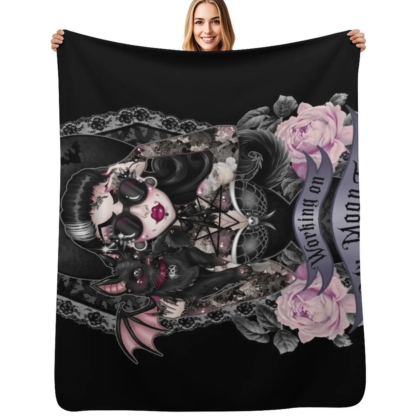 Working on my Moon Tan Throw Blanket Decorative Beds Sofa Throw Luxury St Giant Sofa Tourist Blankets For Bed Blankets