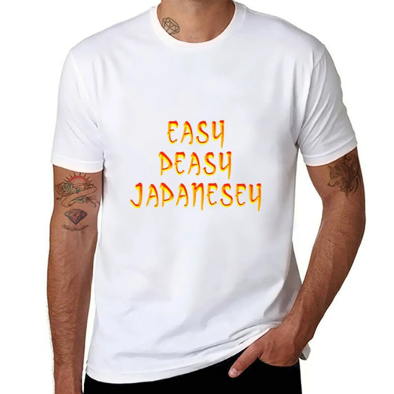 

Easy peasy japanesey T-Shirt cotton t shirt pack man t shirts for men casual T-Shirt