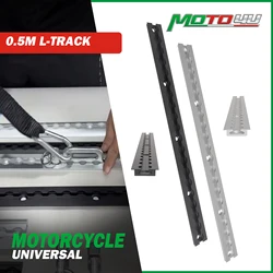 MOTO4U Embedded Aluminum Airline Rail 0.5M L-Track Cargo Control For Securing Motorcycles ATVs Utility Tractors Dirt Bikes 1PC