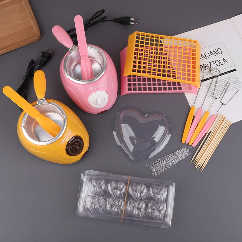 【F】Máquina para hacer fondue de chocolate, horno para derretir chocolate, olla de calentamiento electromecánica para chocolate, herramienta para hornear