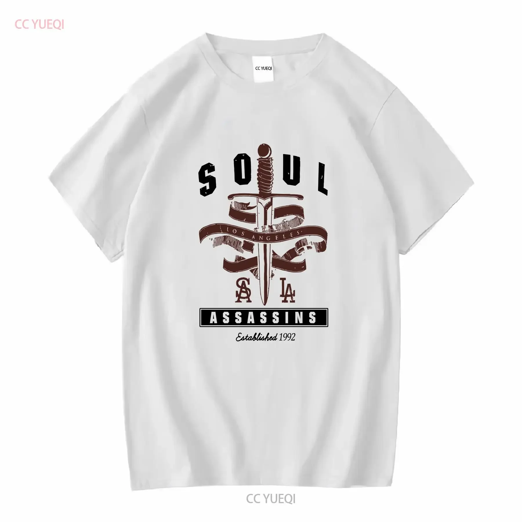 Soul Assassins Est 1992 T Shirt Size XXL Grey Psycho Realm Cypress Bull vintage Washed Versatile Comfortable Unisex Breathable
