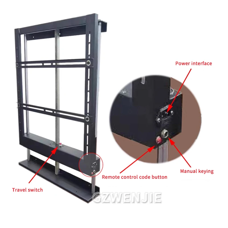 Моторизованный подъемник для телевизоров 42-65 дюймов, подставка для телевизоров с регулируемой высотой и нагрузкой 70 кг, подставка для ЖК-экрана, подъемник, кронштейн для телевизора