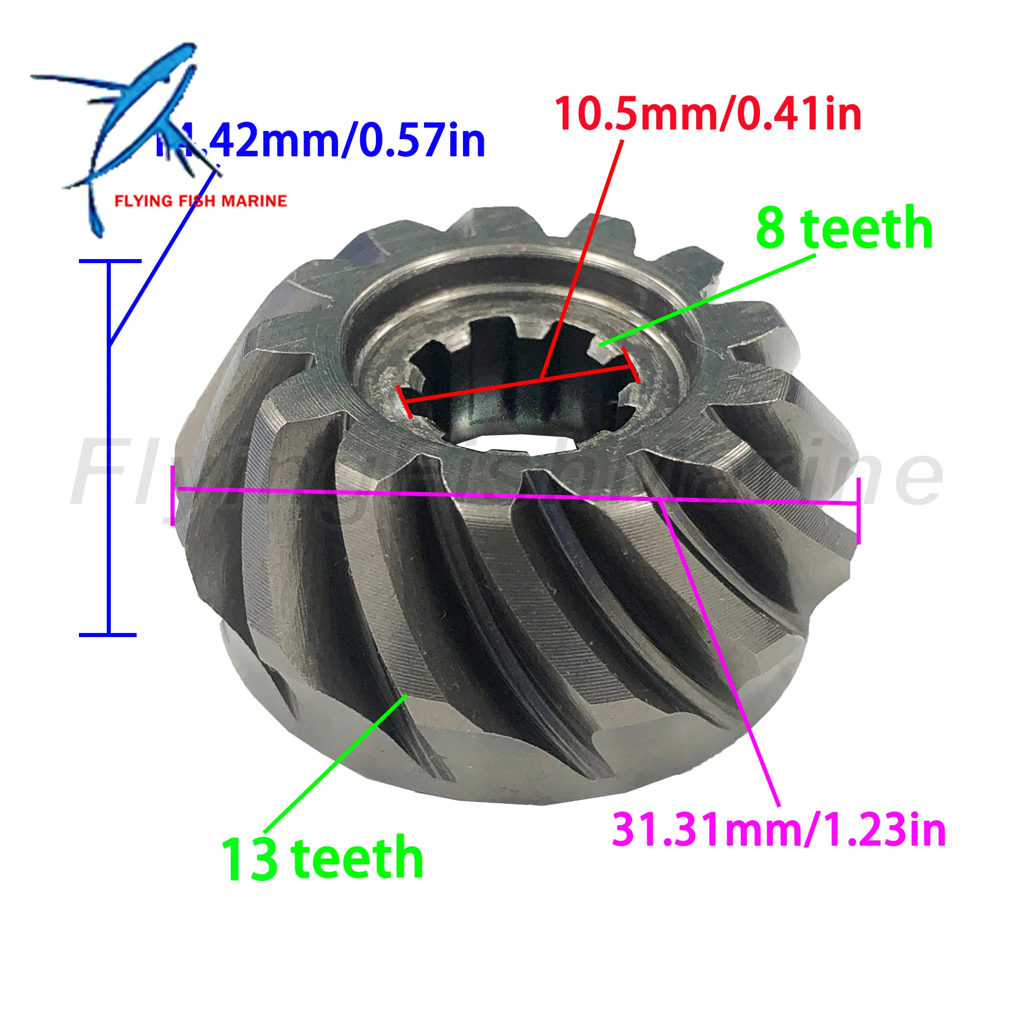 Outboard 6E7-45551-00 Pinion & 6E7-45560-00/01 Forward & 6E7-45570/45571-00 Reverse Gear Set for Yamaha 9.9HP 15HP 20HP 6AH