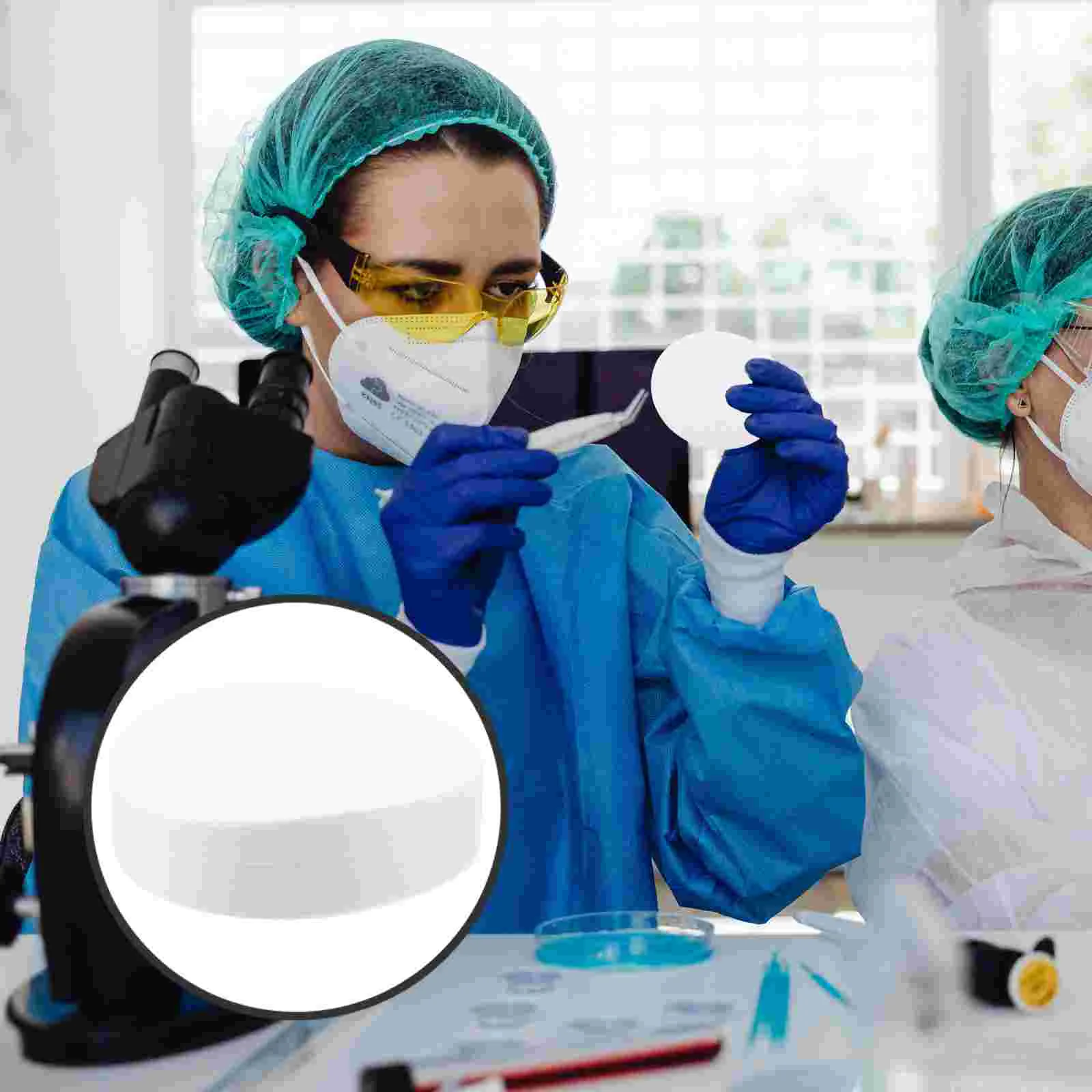 100 PCS 7cm Premium Discs Medium Flow Rate Qualitative Filter Paper (White) Medium Flow Rate Filter Paper