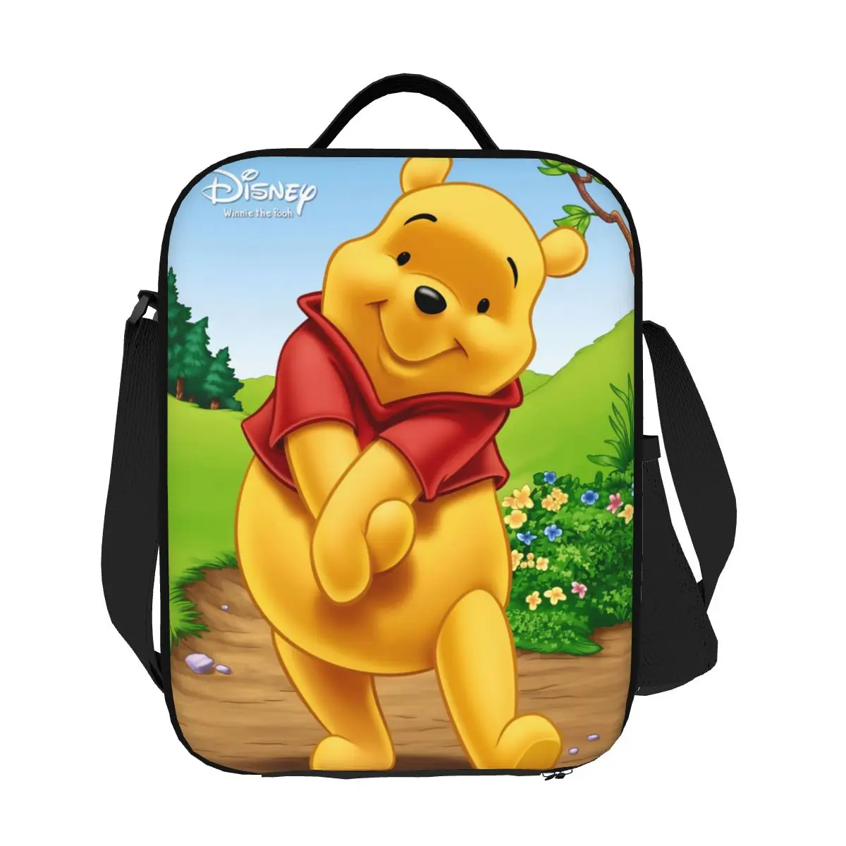 

Custom Winnie The Pooh Insulated Lunch Bags for Women Portable Thermal Cooler Food Bento Box School