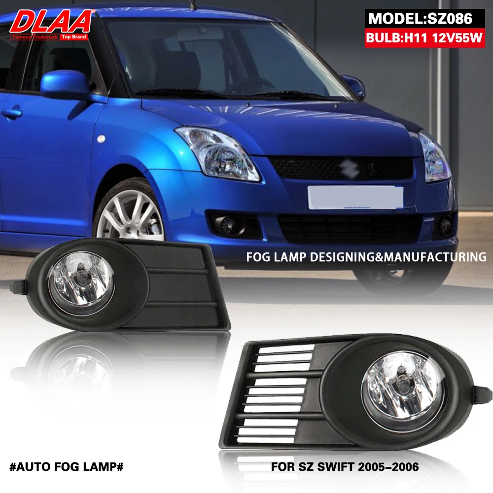 

Front Bumper Fog Lamp Upgrade Kit FOR Suzuki Swift 2005 2006 2007 2008 Version Additional Foglight Set Switch+Wiring