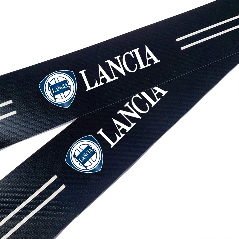 

Car with Logo Door Carbon Fiber Sill Protector Stickers for Lancia ypsilon delta musa nera thema STRATOS Y Phedra Car Accessorie
