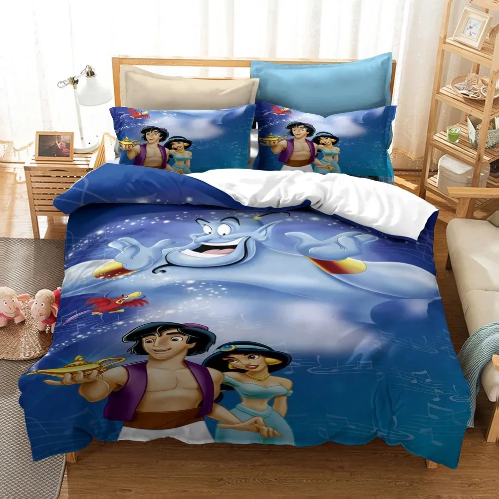 Beauty and the Beast Bedding Set,Disney Princess Quilt Duvet Cover Sets For Kids Bedroom Decor Single King