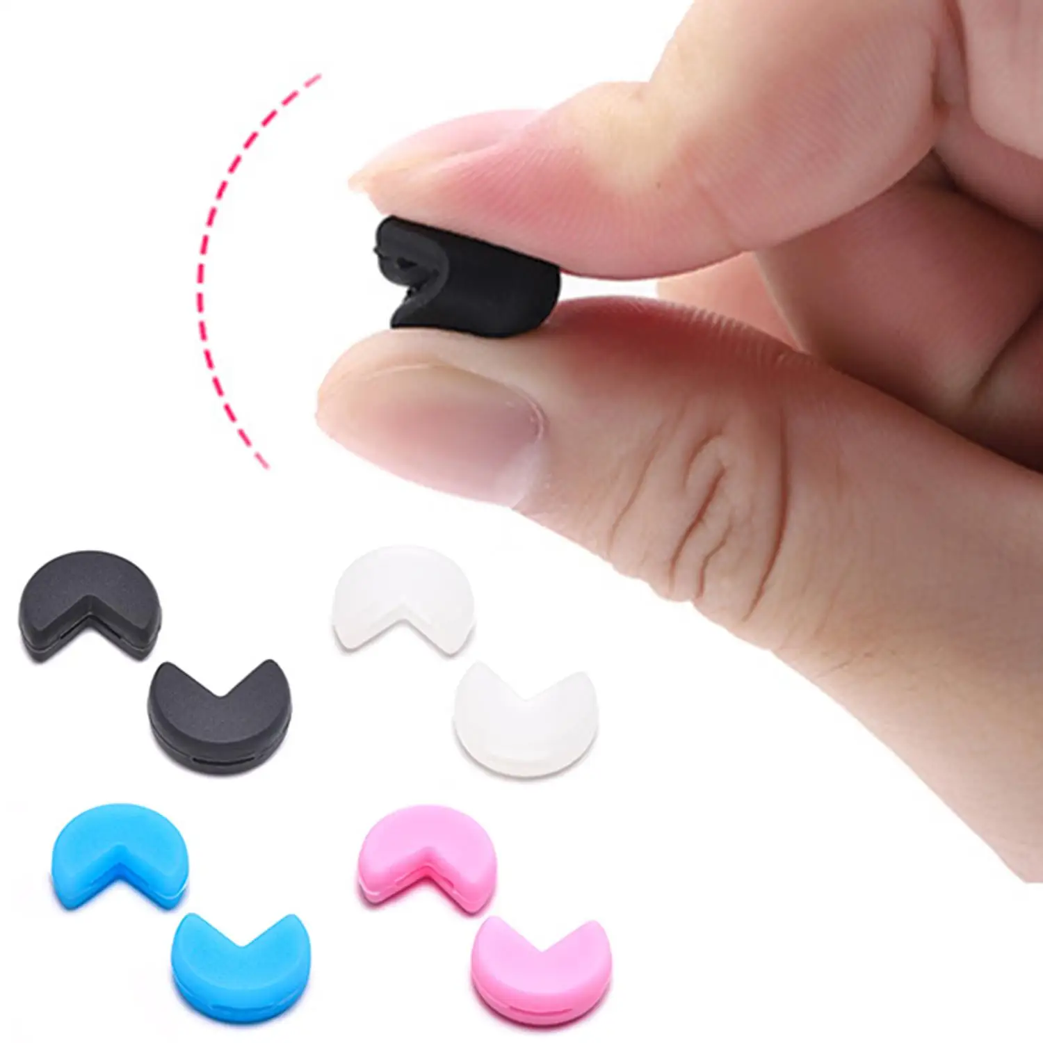 1Pair Silicone Anti-slip Holder for Glasses Accessories Ear Hook Sports Eyeglass Temple Tip Stoppers Eyewear Hook