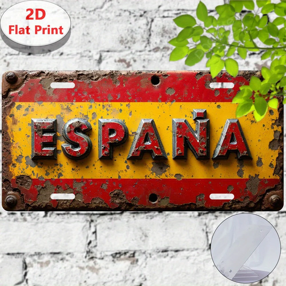 2D Flat, 1pc Vintage Industrial Aluminum Metal Sign 