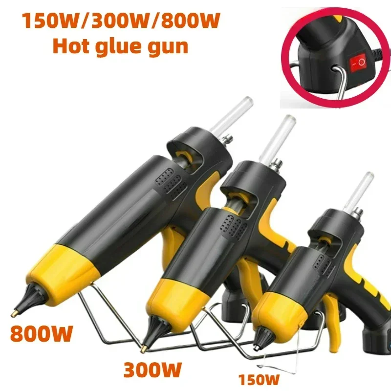 Hot Melt Glue Gun of 7mm/11mm Glue Stick Professional High Power Silicone Gun Plug-in Rapid Heating Crafting DIY Car Repair Tool