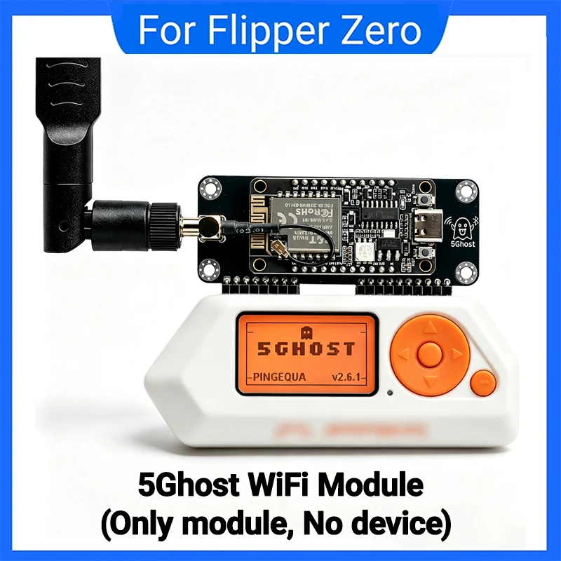 Dual-Band 2.4GHz 5GHz WiFi Devboard, RTL8720DN BW16 for Flipper Zero with Dedicated Software, PINGEQUA 5Ghost WiFi Lab