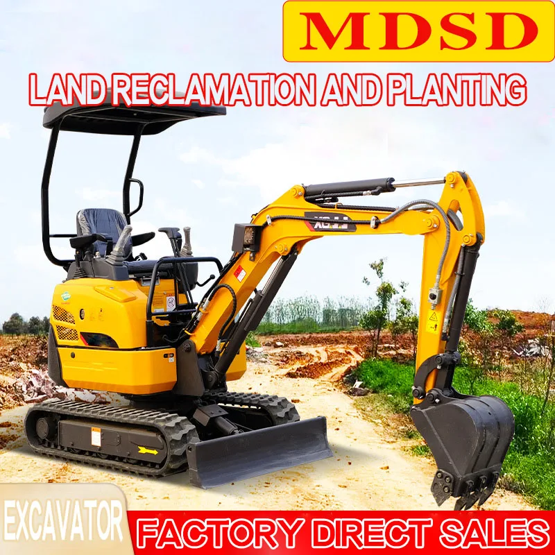 Vendita diretta in fabbrica Mini escavatore cingolato da 1,2 tonnellate EPA EURO5 Motore Escavatore idraulico Escavatore agricolo Vendita personalizzata
