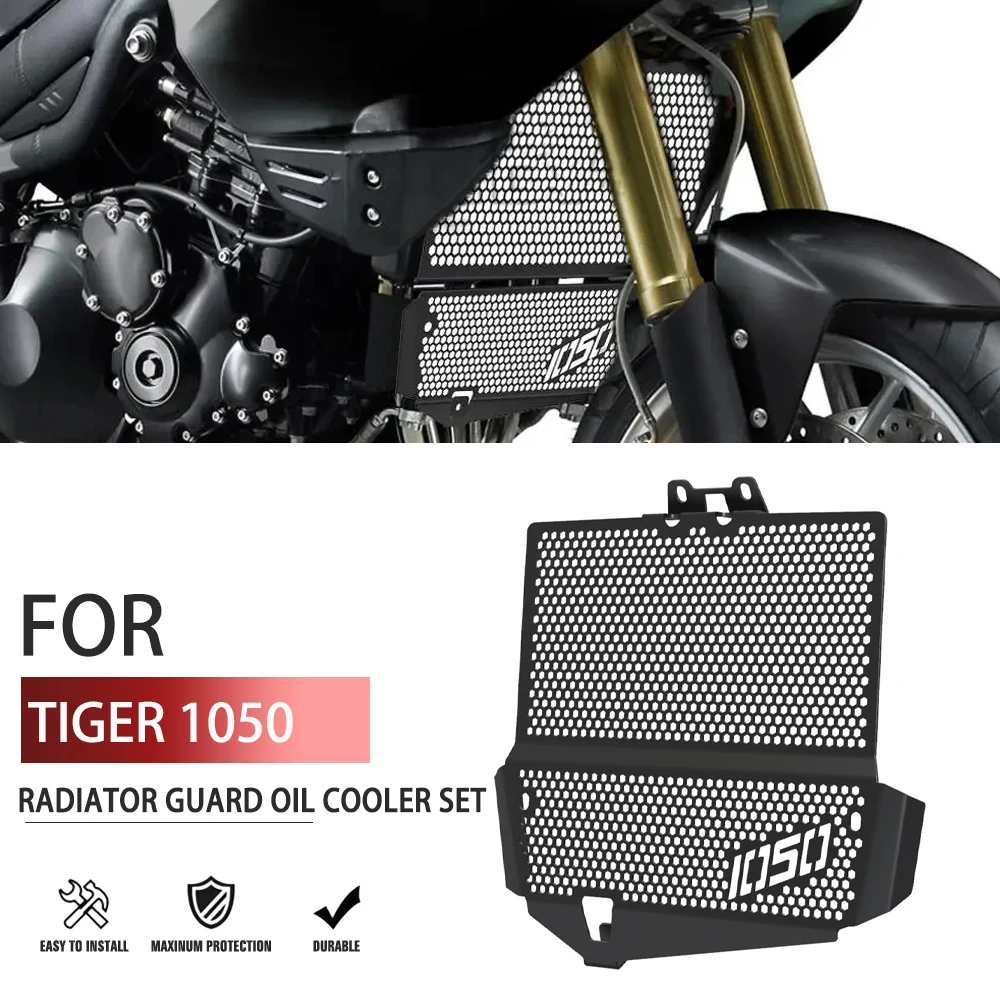 

Мотоциклетные аксессуары для Tiger 1050 2007-2021 Tiger1050 2020 2019 2018 решетка радиатора защитная крышка и комплект масляного радиатора