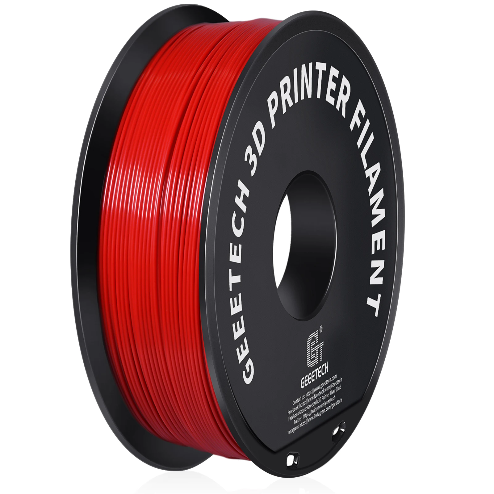 Geeetech ABS+3D-filament 1,75 mm 1 kg kunststof, 3D-printermateriaal, wirwarvrij, niet-giftig, vacuümverpakking Wit Zwart Redk Blauw