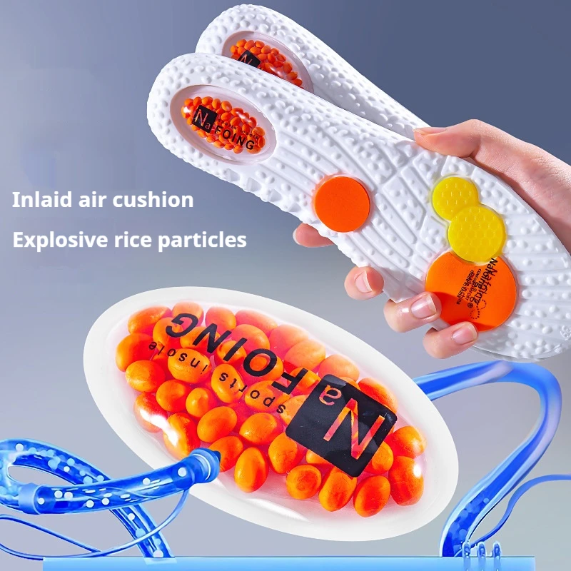 1Pair Air Cushion Sports Insole Men Women Arch Support Shoes Insoles Running Shock Absorption Shoe Sole Soft Comfort Shoes Pads
