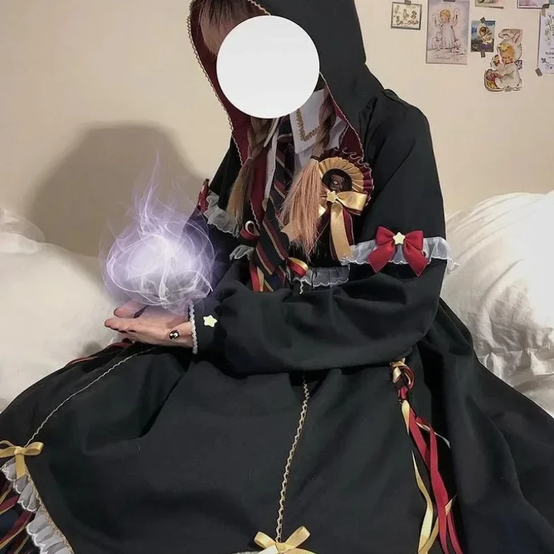 

OP Dress With Hat Tie Badge Halloween Women's Gothic Dress Magical Girl Costume 2025 Vintage Dresses Cosplay Vestidos sdf2s