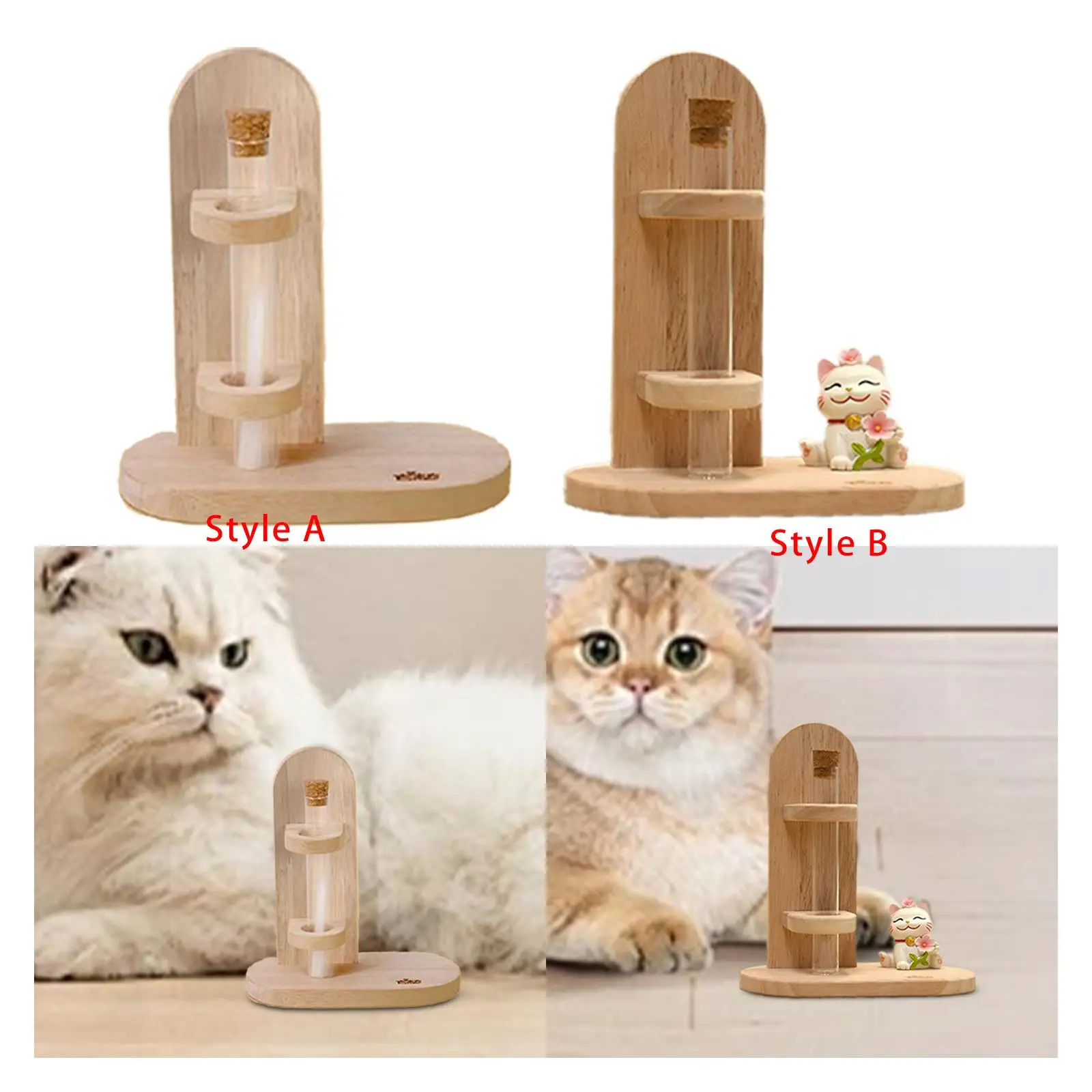 Smooth Wooden Kitty Storage Box for Cat Whisker Hair Collection Pet Souvenir Organizer with Fashion Display Design