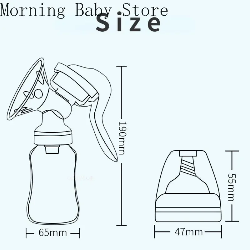 150ML Manual Breast Feeding Pump Original Manual Breast Milk Silicon PP BPA Free with Milk Bottle Nipple Function Breast Pumps