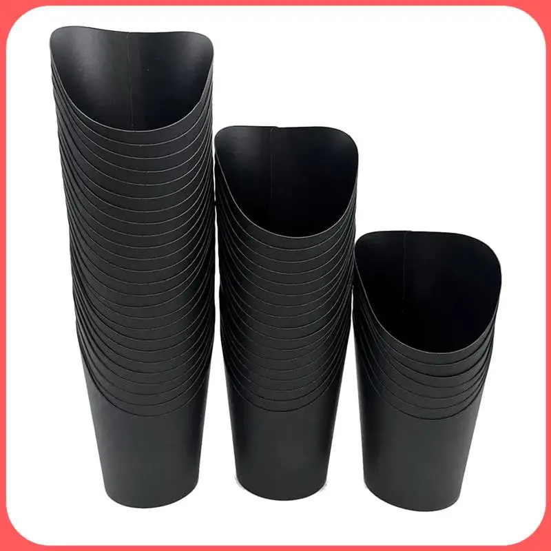 

A76I-100 Pieces French Fry Holder Cups 14 Ounces Disposable Take Out Party Baking Supplies Paper Popcorn Boxes