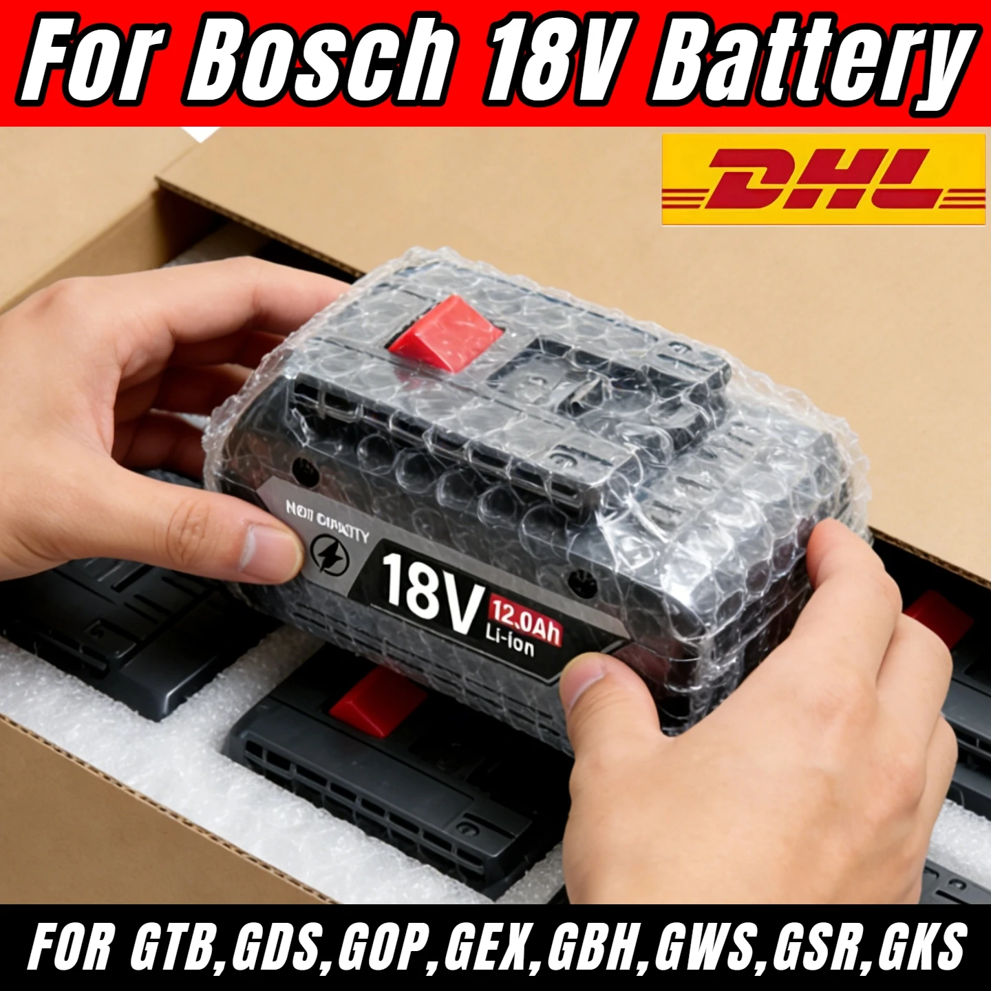 

Universal Replacement for Bosch 18V Batteries, Compatible for bosch battery 18v replace 12.0Ah with LED Charge Indicator.