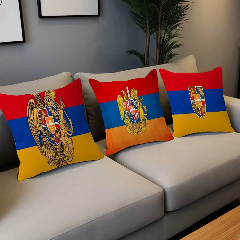 Armenia Armenians Flag Cushion Cover Car Throw Pillow Case For Sofa Car Christmas Gift 40x40cm 45x45cm