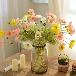 Artificial Silk Flowers Wedding Party Long Stem Simulation Fake Flowers Branch Home Table Decor Ornaments Wedding Bridal Bouquet