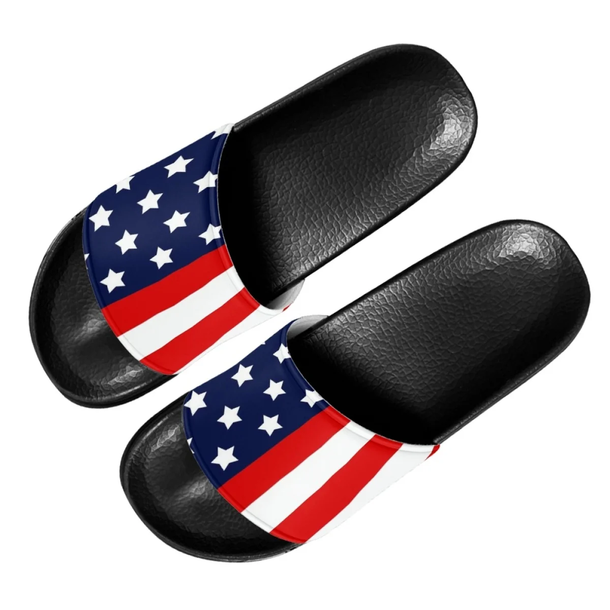 Designer American Flag Pattern Sandals Fashion Home Adult Comfortable Anti-Slip Slippers Cool Beach Slides Gift