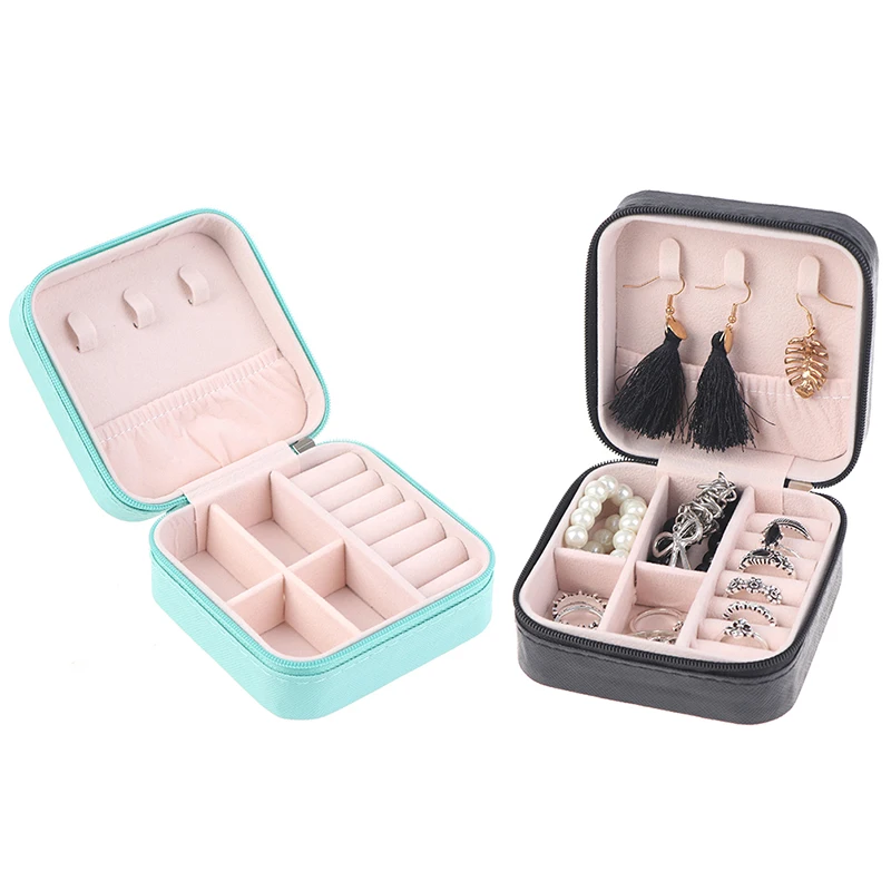 

Jewelry Organizer Display Jewelry Case Portable Jewelry Box Leather Storage