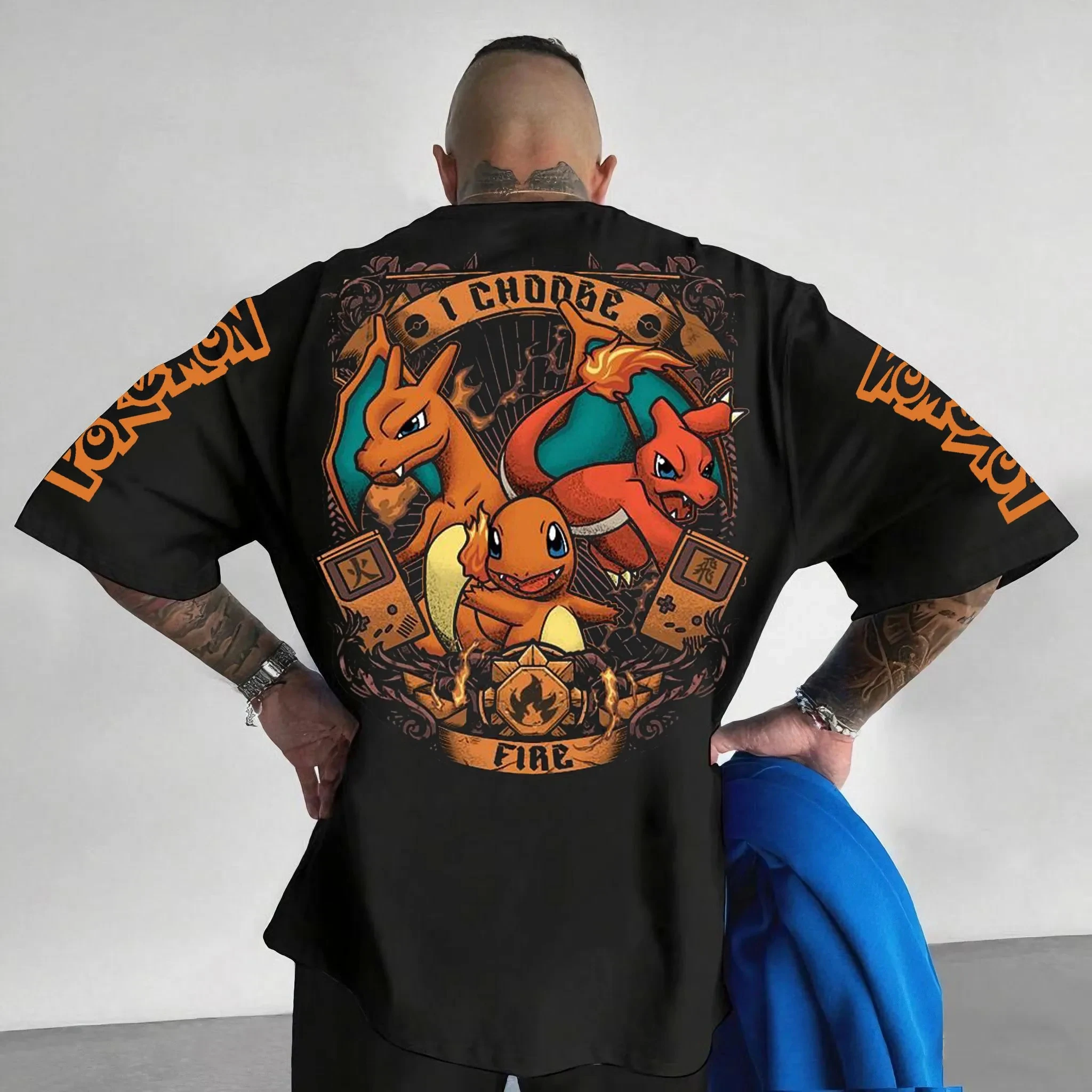 Pokemon Trend Short Sleeve Summer Trend Comfort Sports Casual Half Sleeve Popular Couple Clothing Half Sleeve Short Sleeve Top