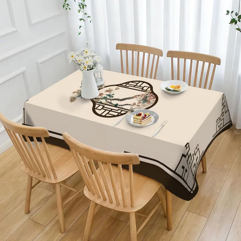 JIT + 1pc polyester tablecloth, European vintage style tablecloth, suitable for picnicszyc
