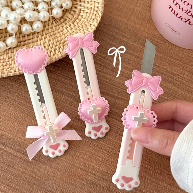 

Anime Cat Paw Craft Knife Portable Retractable Cutter for Delivery Box Opening
