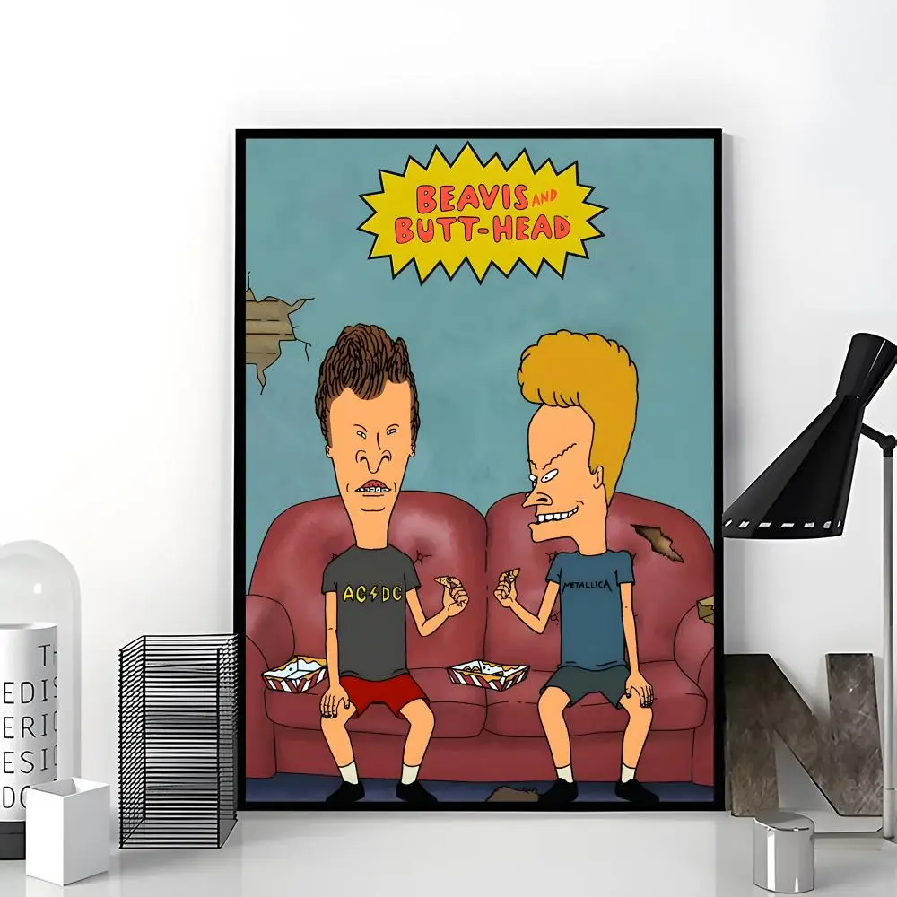 Adult animation Beavis and Butt-Head Poster Aesthetic Dorm & Bedroom Wall Art Decor
