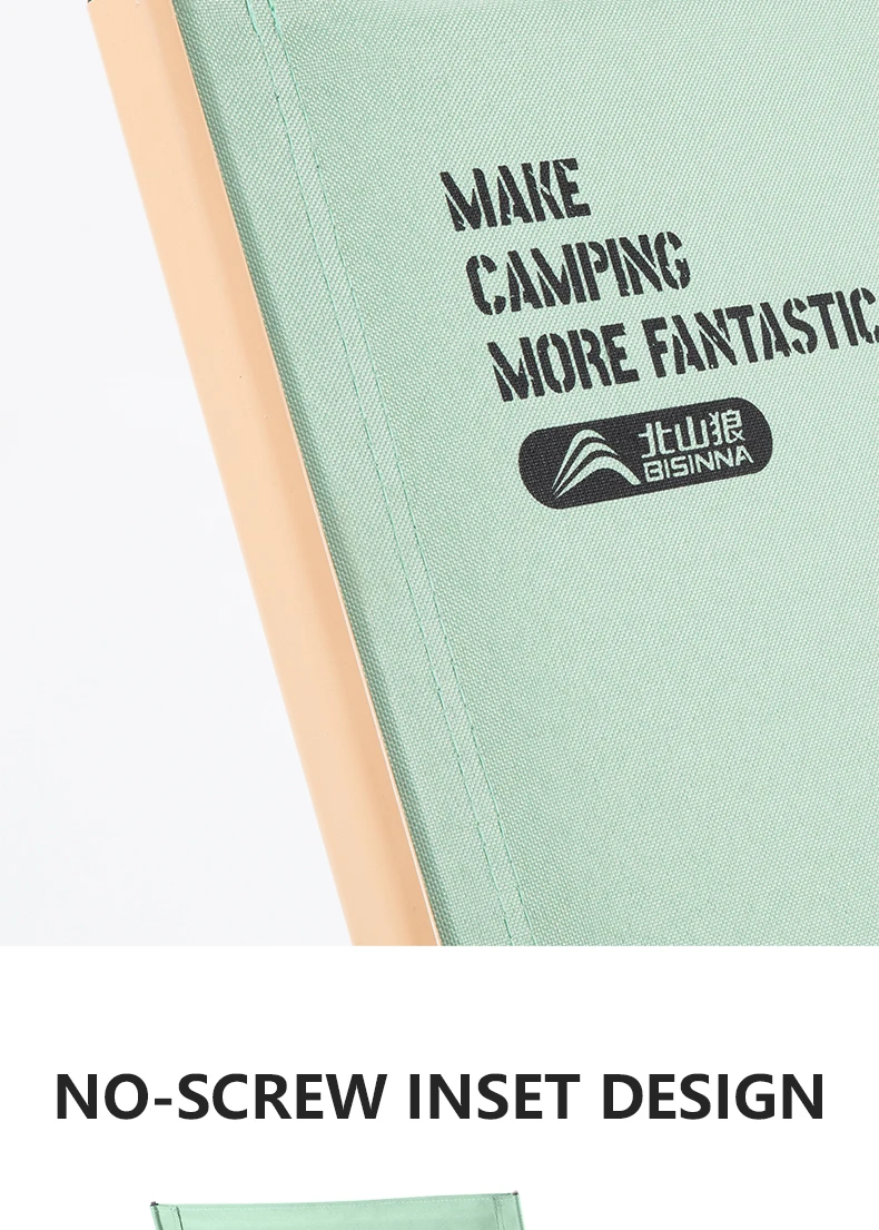 BISINNA Campingstuhl, tragbarer Klappstuhl für den Außenbereich, leicht, faltbar, Entspannungsstühle für Garten, Strand, Wandern – Detail 7