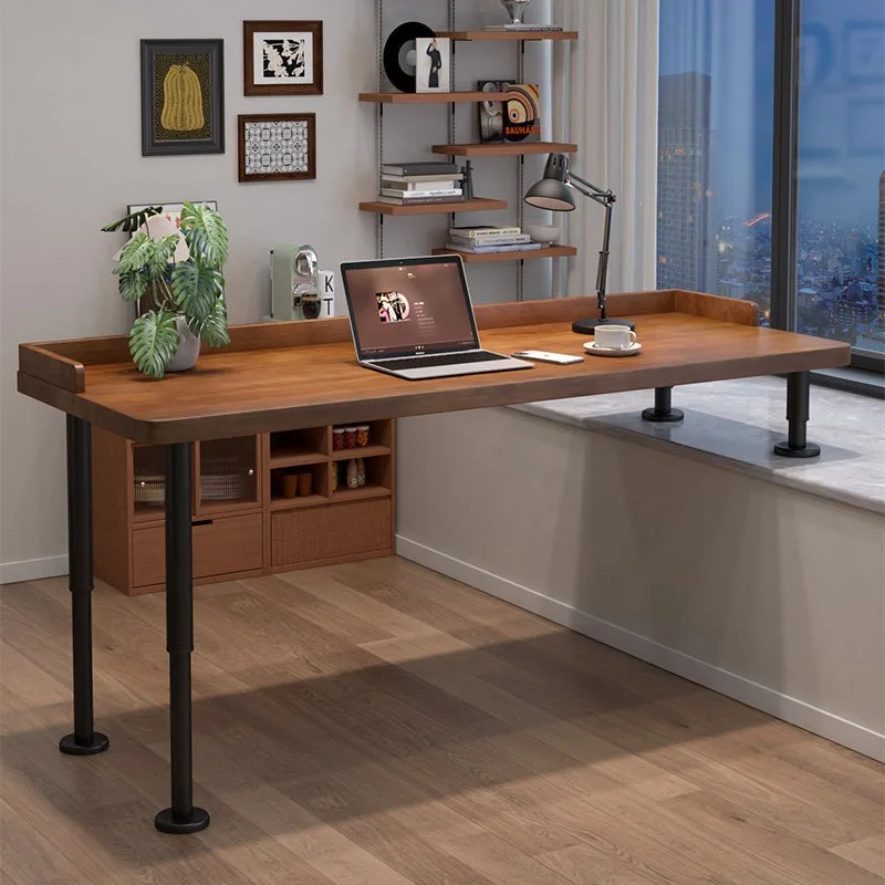 desk, semi-recessed window, high and low table, bedroom windowsill, telescopic lifting computer table with circumference