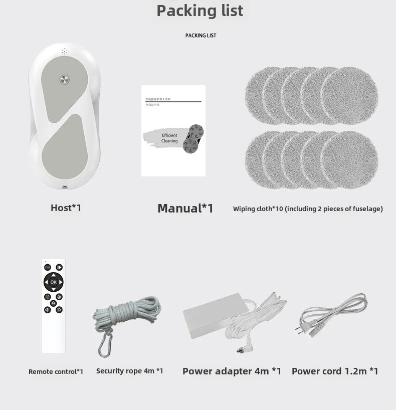 Robot Pembersih Jendela Pintar Listrik Cerdas Otomatis Penuh Penyedot Debu Kaca Penggunaan Rumah Tangga AU EU RU dengan Remote