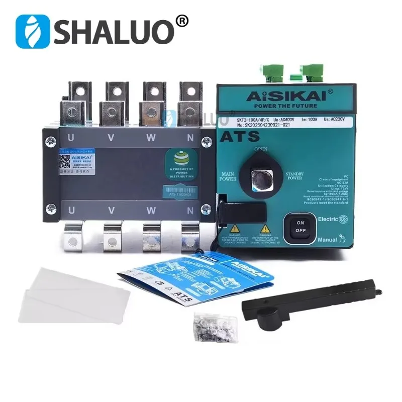 Aisikai ATS 4P 1000A 800A Diesel Generator Dual Power Automatic Transfer Switch Auto Manual Control Board Circuit Breaker 1250A