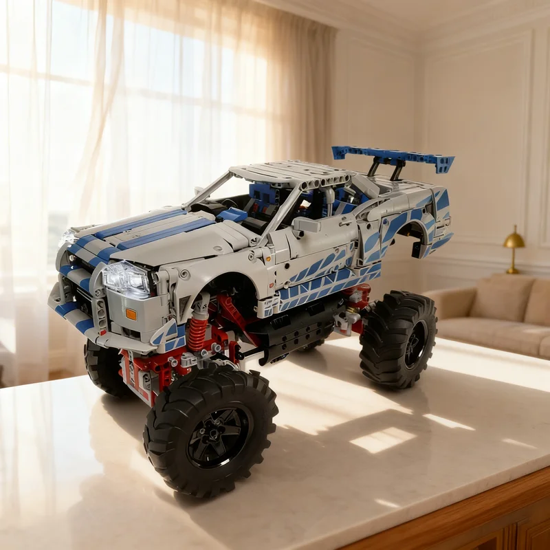 2078pcs MOC Fast Furious 2 Nissan Skyline GT Model Building Blocks Architecture Toys Christmas Gifts Kids Birthday Assemble DIY