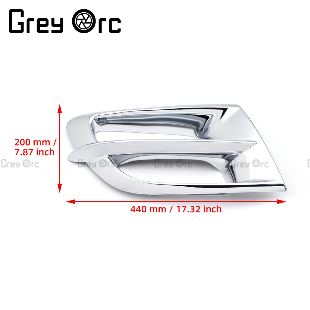 

For Honda Goldwing Gl1800 Gl 1800 2001-2011 2002 2003 2004 2005 Chrome Front Air Vent Exhaust Trim Fairing Accent Grilles Cover