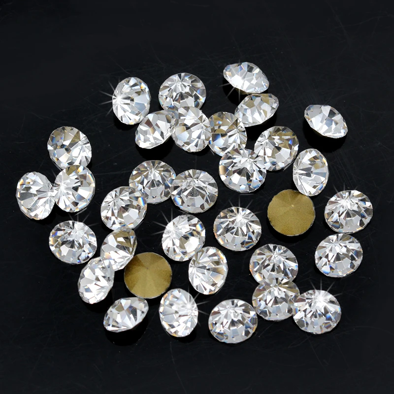 288/36p ss27 Round color pointback Glass strass chaton stone czech crystal Nail Art rhinestone jewels DIY Craft brooch hairpin