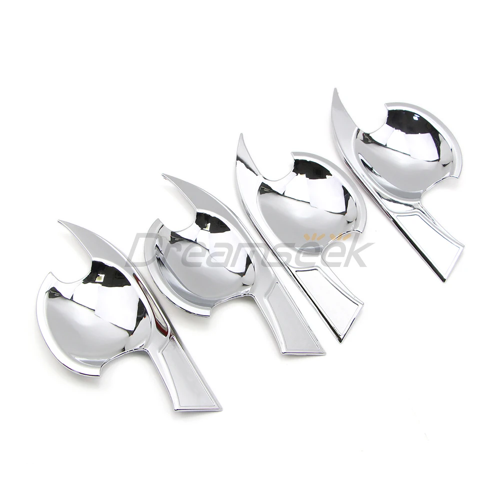 For Nissan X-Trail Rogue T33 2021+ Car Exterior Door Handle Bowl Cup Cover ABS Chrome/Carbon Fiber Style Molding Trim 4PCs
