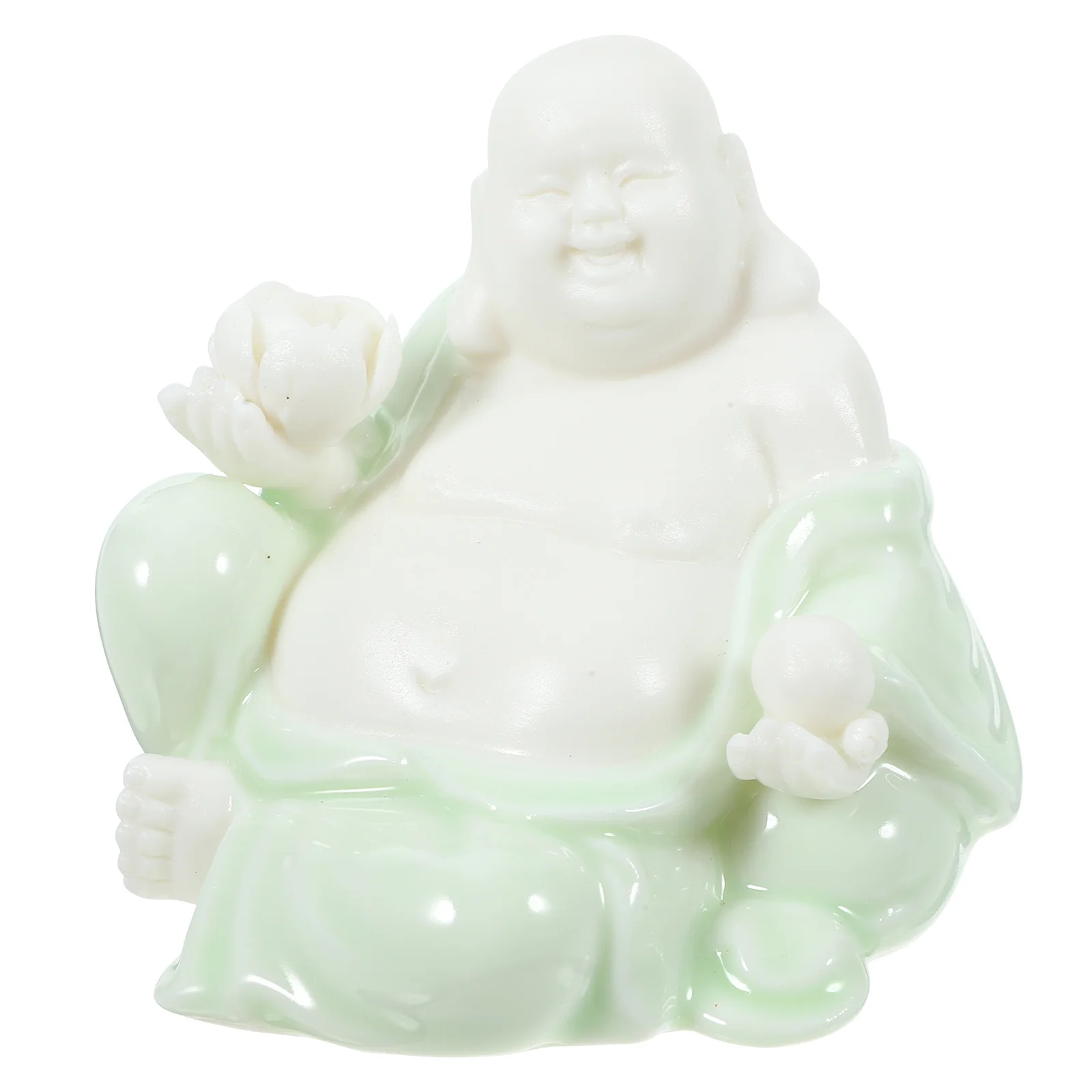 

Small Ceramic Buddha Statue for Desktop Home Decor Maitreya Decoration Indoor Tabletop Ornament Retro Craft Spiritual Gift Idea