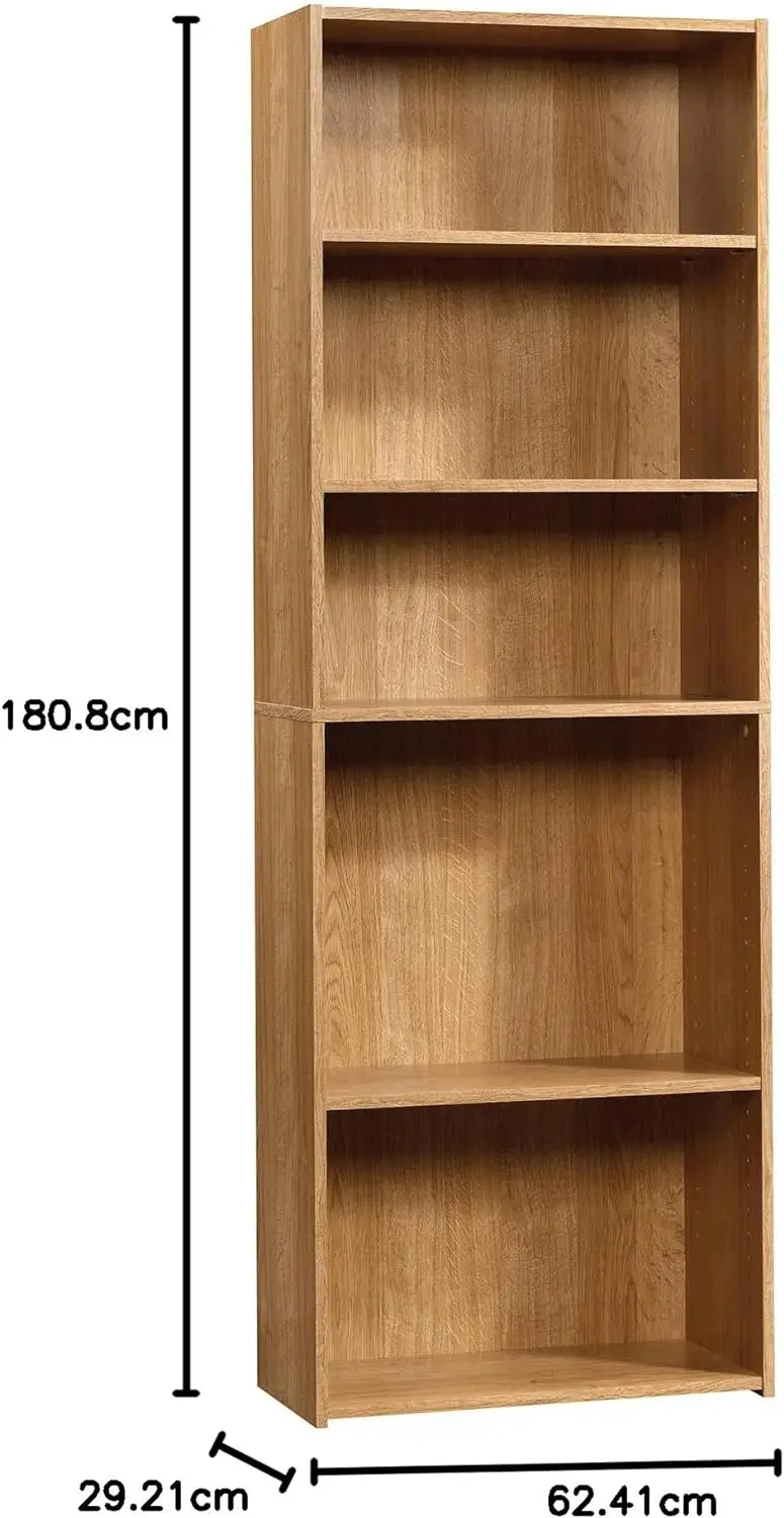 BeginO2 Bibliothèque à 5 étagères, chêne des hautes terres