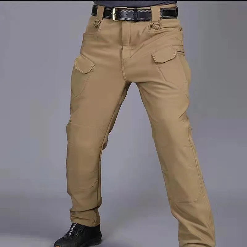 Checkered waterproof tactical pants for men's urban solid color and camouflage workwear pants autumn wear-resistant IX7 multi ba