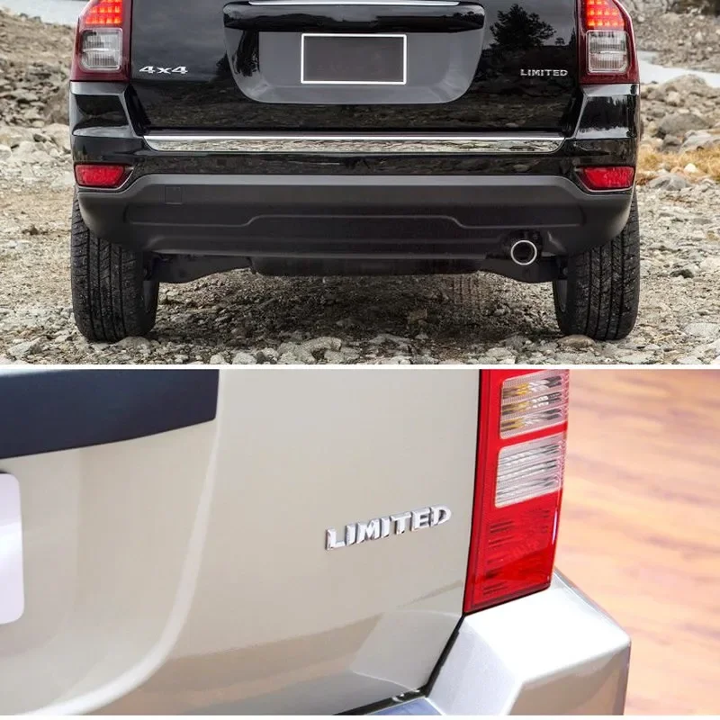 3D Metal 4X4 Limited Emblem Sticker Car Rear Boot Trunk Badge Decals For Jeep Grand Cherokee Compass Wrangler