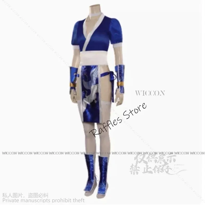 

Anime Game Dead Or Alive KASUMI Skirt Women Costume Girls Dress Set Fantasia Halloween Carnival Party Disguise Lolita With Wigs