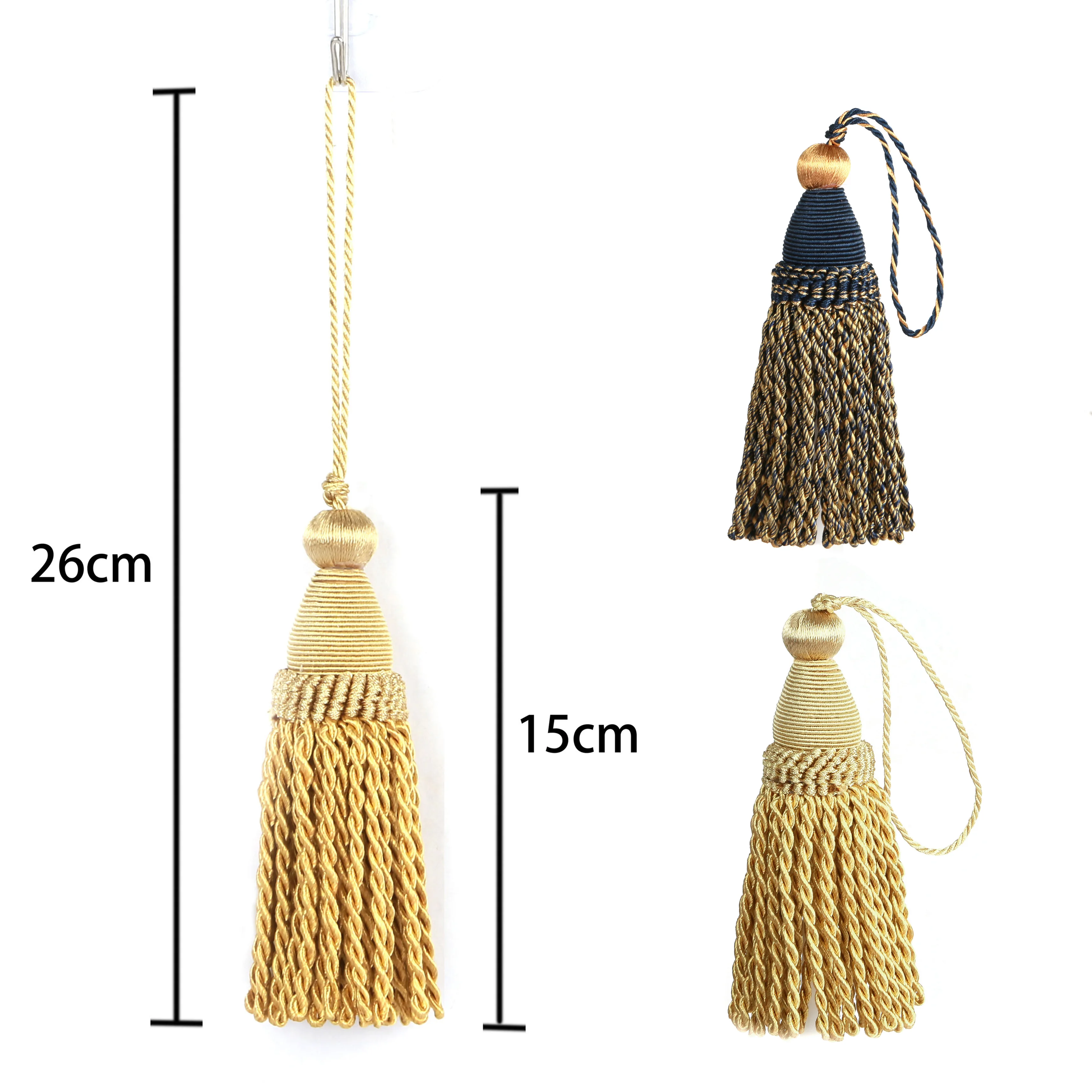 1 piece of hanging rope silk tassel decorated gold curtain accessory sewing process DIY home decoration Essential for families