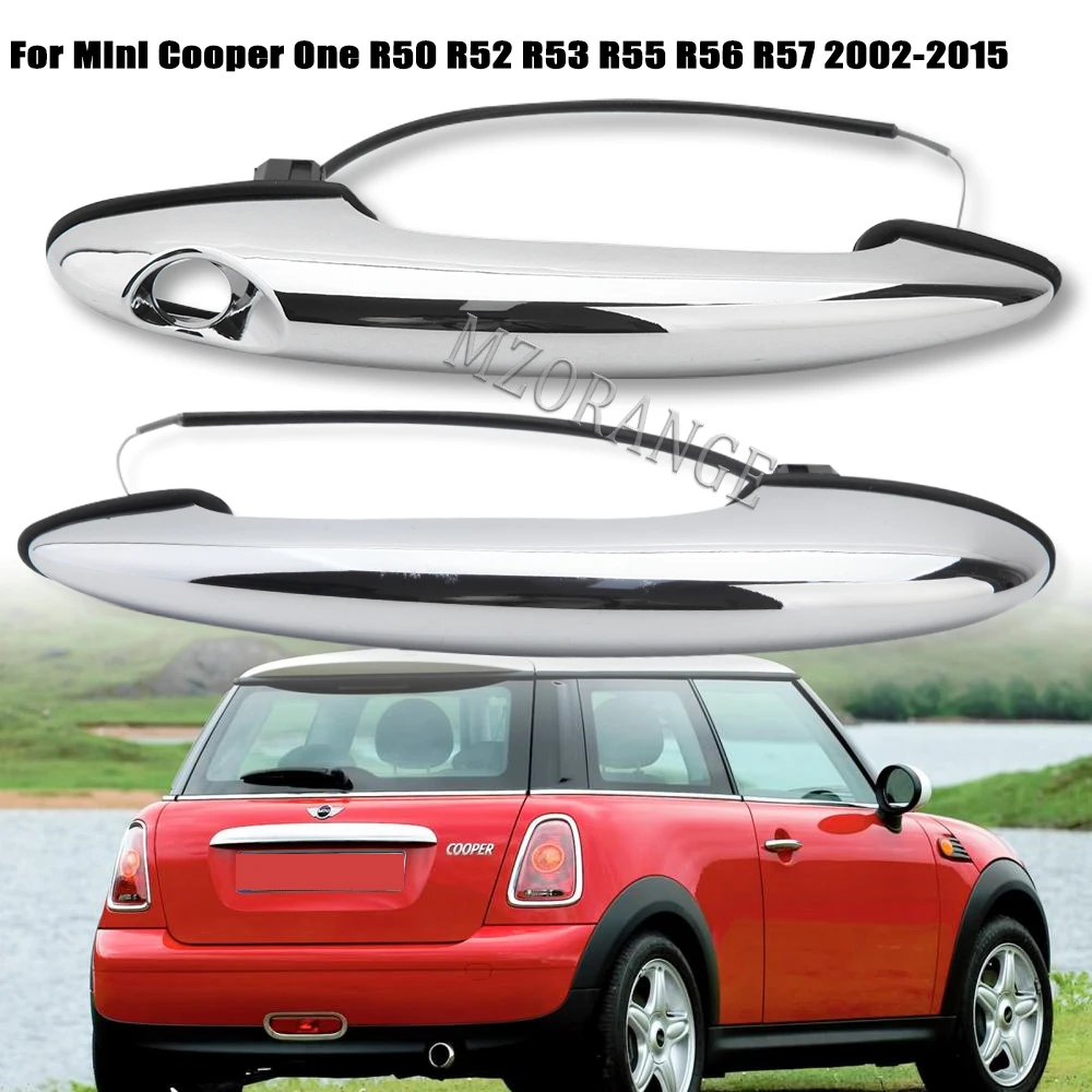 Front Door Handle Chrome For Mini Cooper One R50 R52 R53 R55 R56 R57 2002 2003 2004 2005 2006 2007 2008-2015 Car Accessories