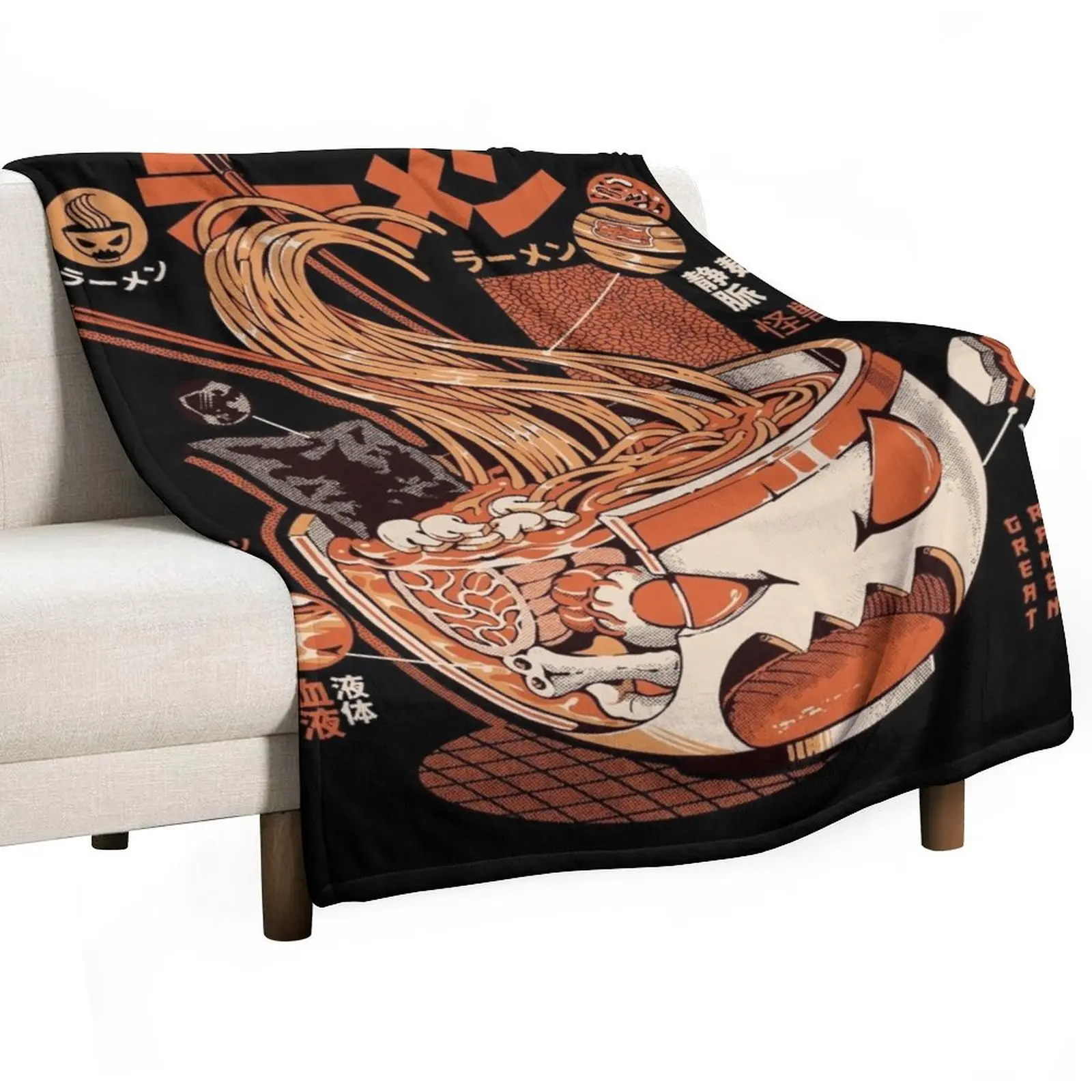 

Black X-ray Great Ramen! Throw Blanket decorative Retros wednesday Summer Beddings Blankets